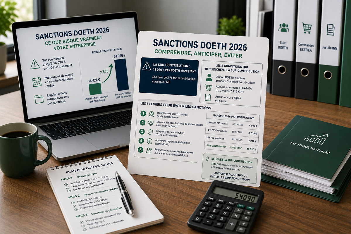 Sanctions DOETH 2026 : ce que risque vraiment votre entreprise