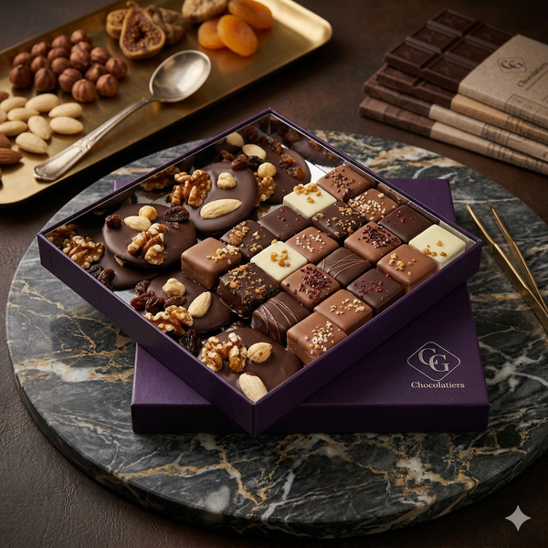 Écrin Excellence 300g – Assortiment de 26 chocolats artisanaux
