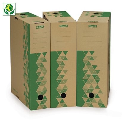 Boîte-archives brune recyclée