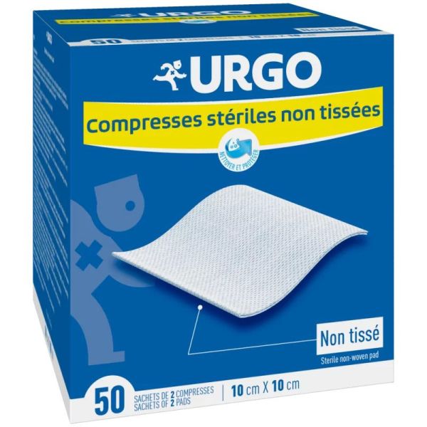 Compresses stériles non tissées 10x10 cm