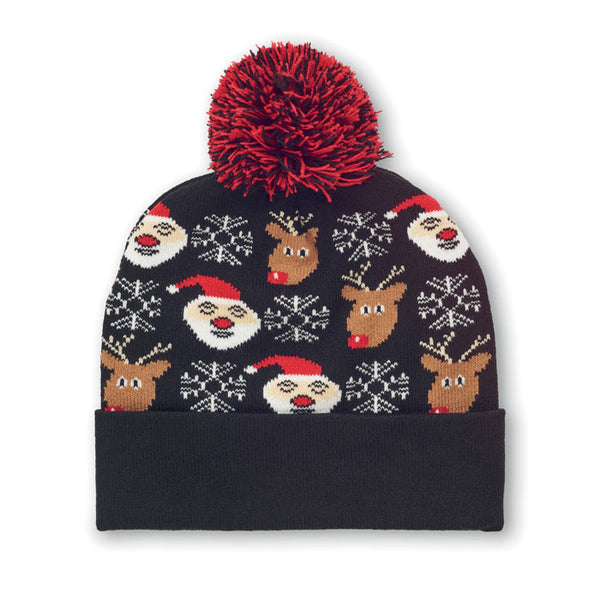 Bonnet à pompon tricoté