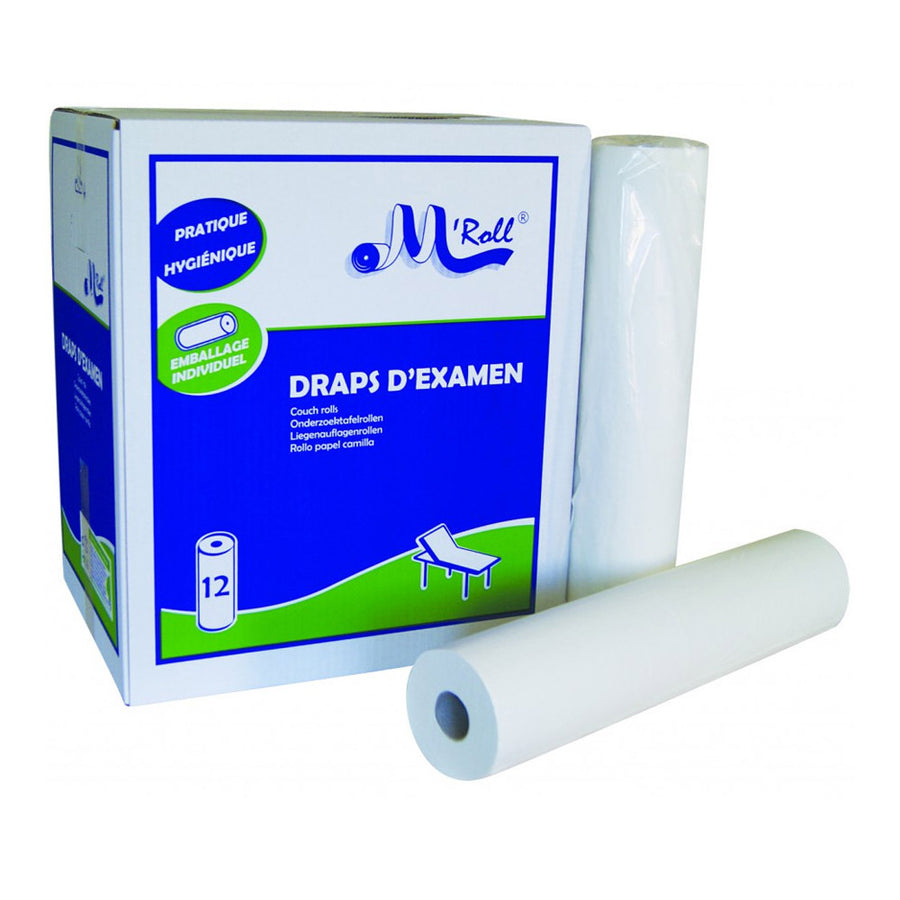 Draps d'examen lisse blanc pure ouate 70x35 cm – 135 FTS