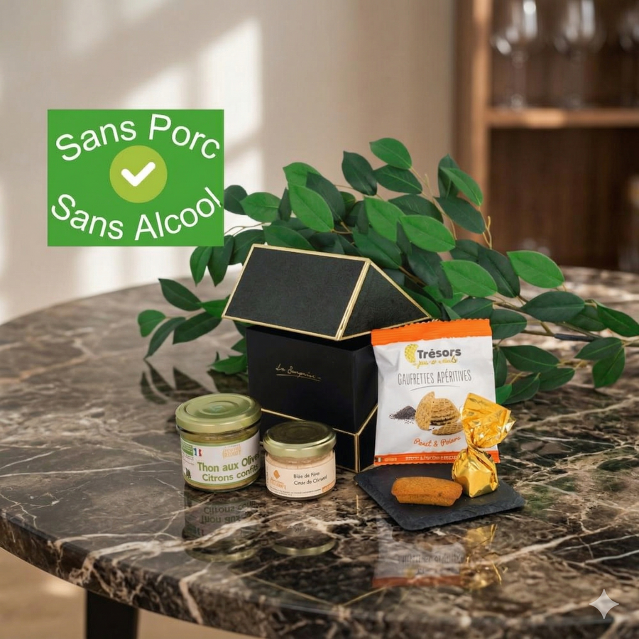 Panier Garni – L’Écrin des Fêtes – sans porc, sans alcool