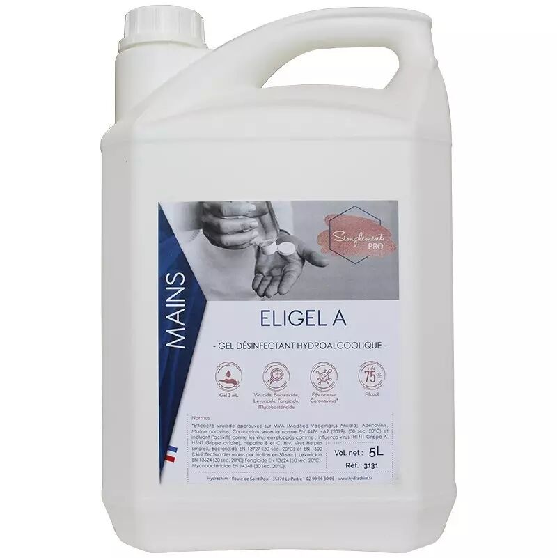 Eligel A – Gel hydroalcoolique sans parfum