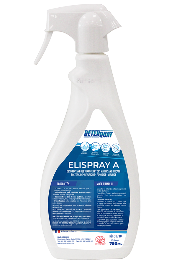 Elispray A – Désinfectant de surfaces sans rinçage PAE
