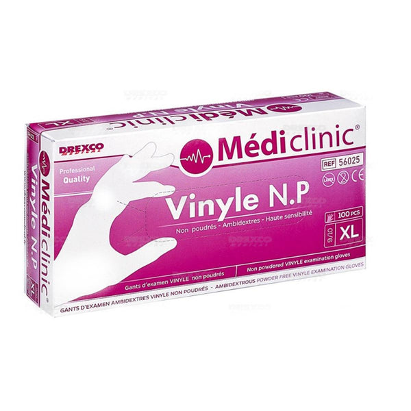Gants d'examen en vinyle non poudré