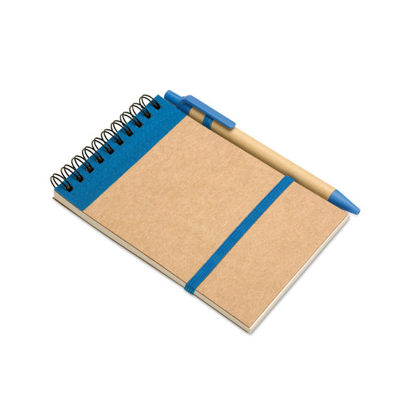 Bloc-notes recyclé et stylo