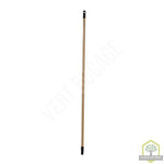 Manche en bois 130 cm – Embout à vis et attache