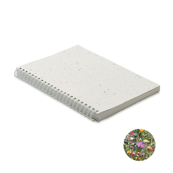 Carnet A5 couv. papier semence