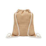 Sac à cordon en jute
