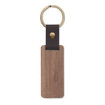 Porte-clés en noyer et PU
