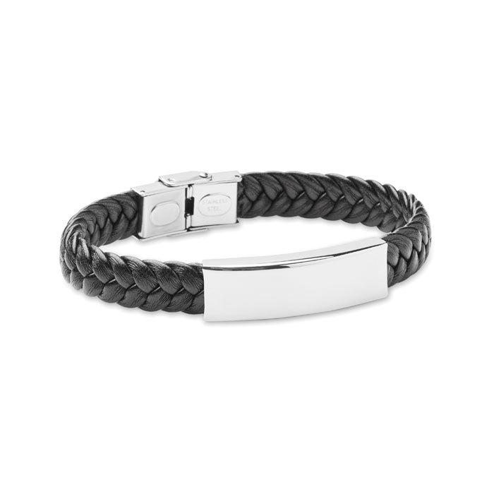 Bracelet tressé en simili cuir