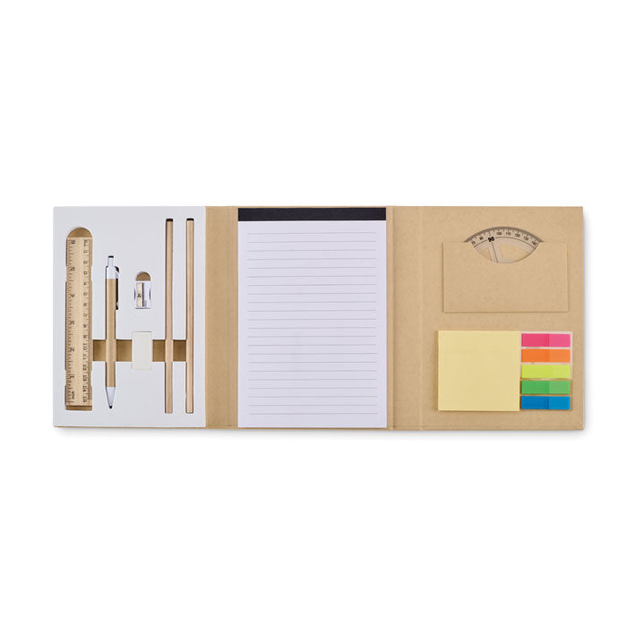 Set de papeterie avec bloc-note