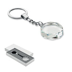 Porte-clés rond en verre
