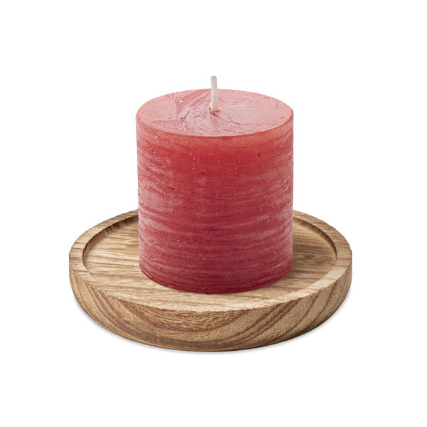 Bougeoir rond avec bougie