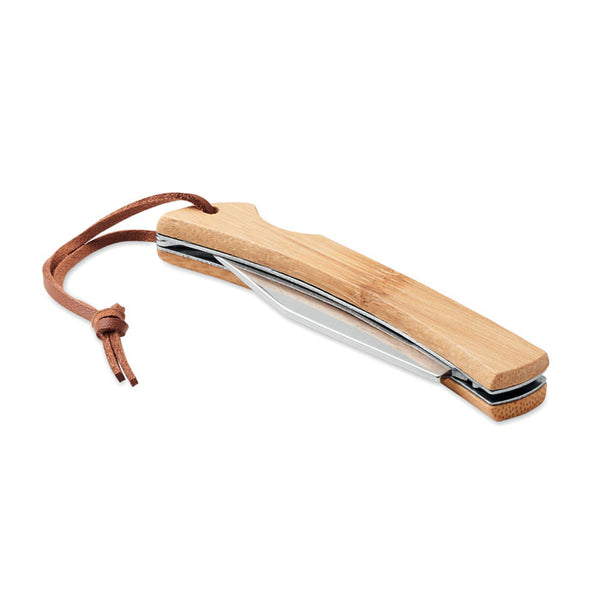 Couteau pliable en bambou