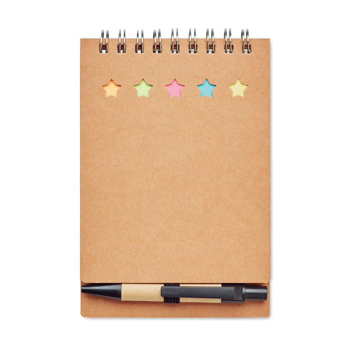Carnet avec stylo et feuillets