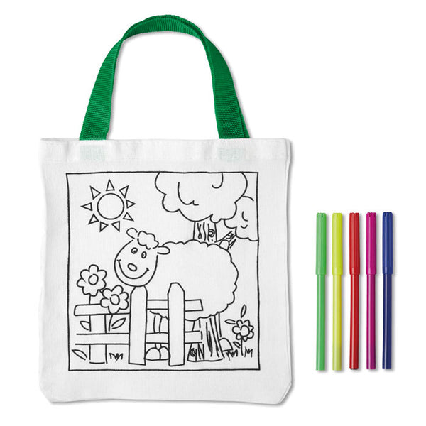 Sac coton à colorier