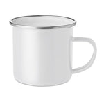 Tasse en métal émaillé