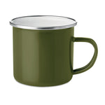 Tasse en métal émaillé
