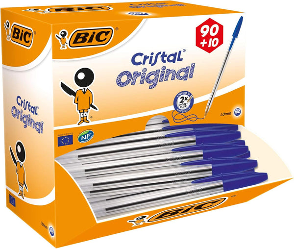Pack 100 stylos Cristal BIC