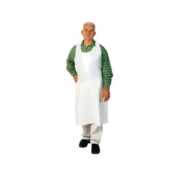 Tablier de protection en PE blanc 75x120 cm